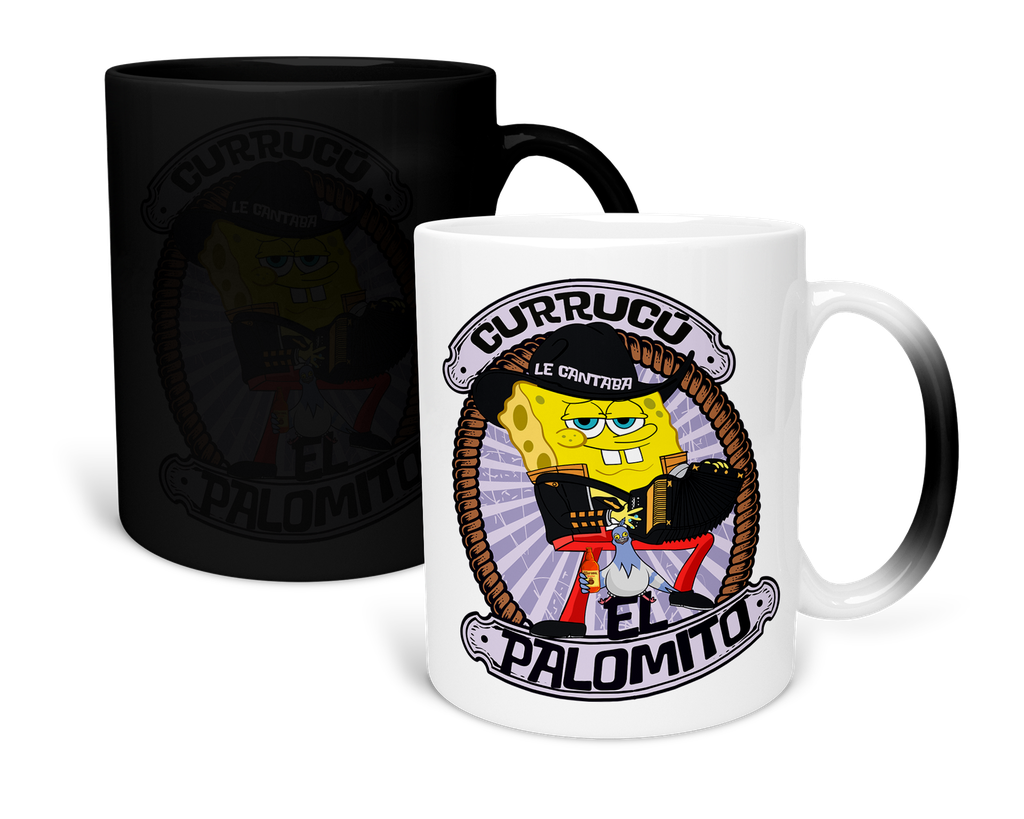 Taza Mágica Mate 11 Oz. Lk863 Meme Norteño Corridos Frases Bob Esponja