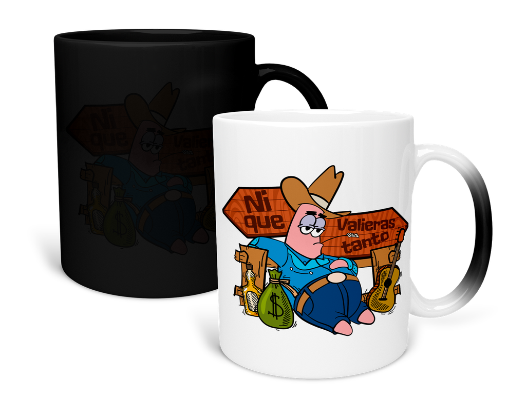 Taza Mágica Mate 11 Oz. Lk866 Meme Norteño Corridos Frases Bob Esponja