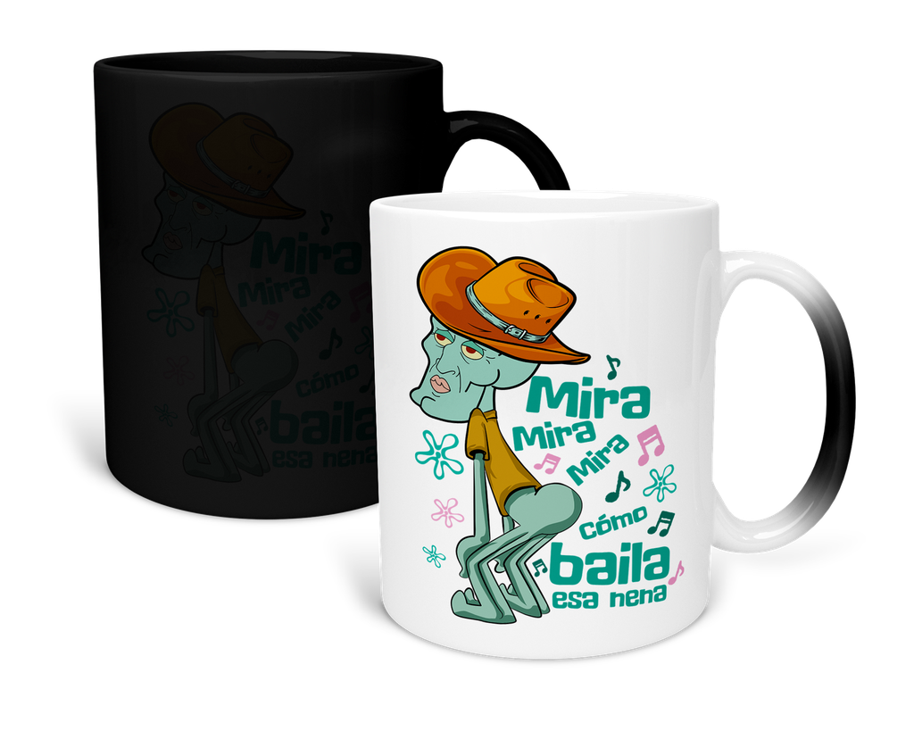 Taza Mágica Mate 11 Oz. Lk867 Meme Norteño Corridos Frases Bob Esponja