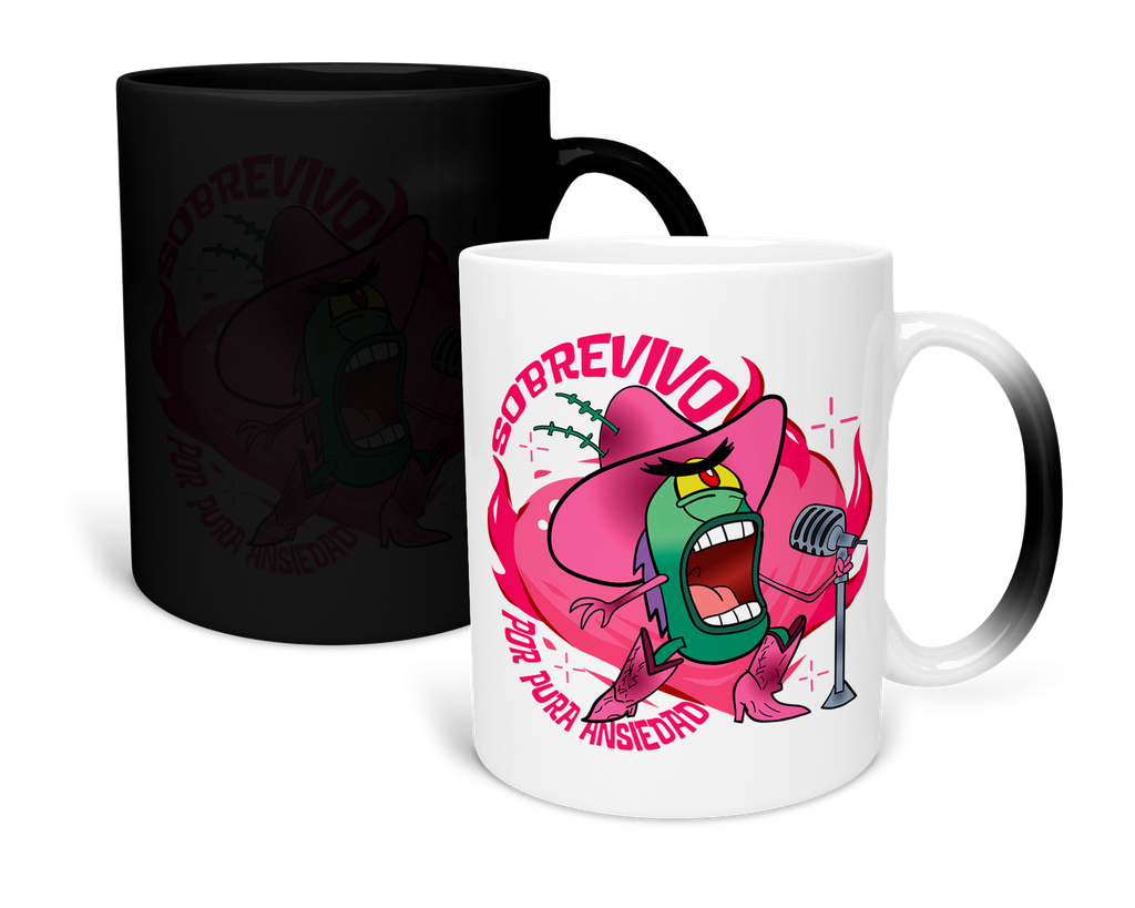 Taza Mágica Mate 11 Oz. Lk869 Meme Norteño Corridos Frases Bob Esponja