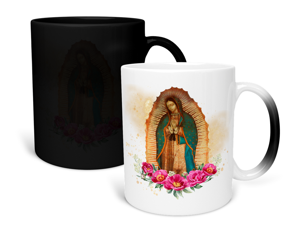 Taza Magica 11 Oz Fc92. Virgen De Guadalupe Oracion (Con nombre)
