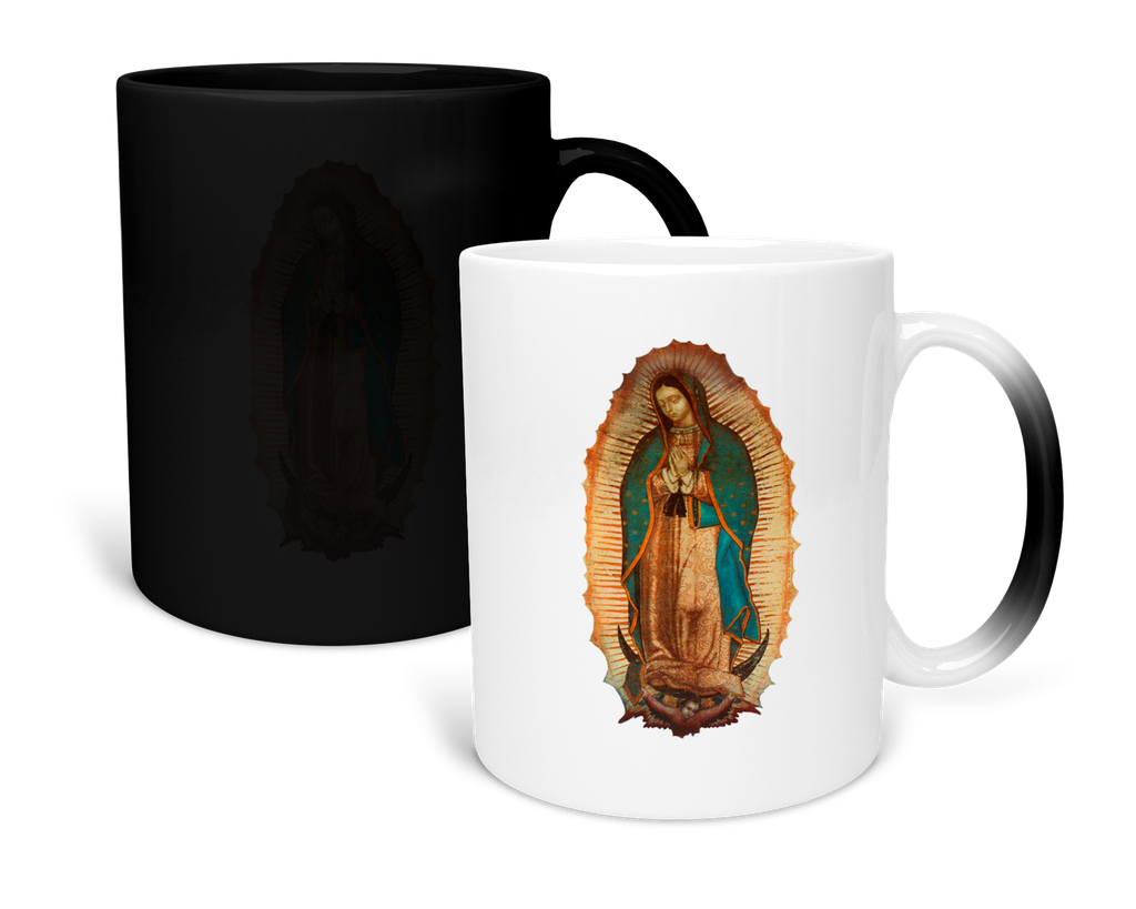 Taza Magica 11 Oz Fc96. Virgen De Guadalupe Oracion