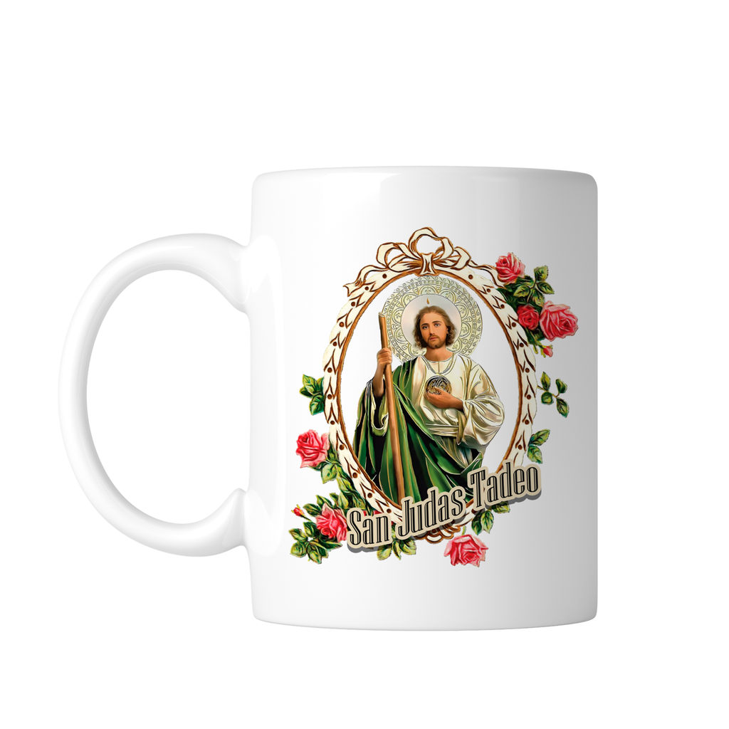Taza Blanca Fc100. San Judas Tadeo Oracion Catolica