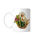 Taza Blanca Fc103. San Judas Tadeo Oracion Catolica
