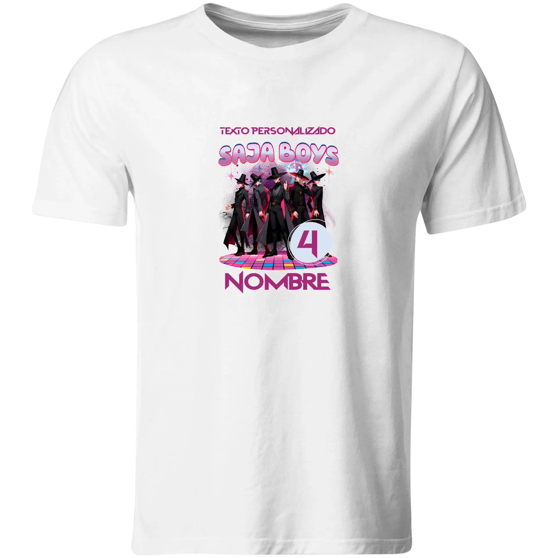 Playera Personalizada Cumpleaños Pc151. Guerreras Kpop - Saja Boys (Recto​)