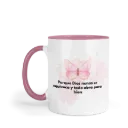 Taza Fondo Y Asa De Color Rg114. Frase Cristiana Religiosa