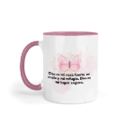 Taza Fondo Y Asa De Color Rg116. Frase Cristiana Religiosa