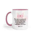 Taza Fondo Y Asa De Color Rg121. Frase Cristiana Religiosa