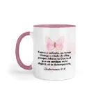 Taza Fondo Y Asa De Color Rg126. Frase Cristiana Religiosa