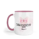Taza Fondo Y Asa De Color Rg129. Frase Cristiana Religiosa