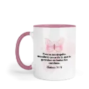 Taza Fondo Y Asa De Color Rg137. Frase Cristiana Religiosa