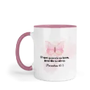 Taza Fondo Y Asa De Color Rg139. Frase Cristiana Religiosa
