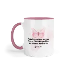 Taza Fondo Y Asa De Color Rg141. Frase Cristiana Religiosa