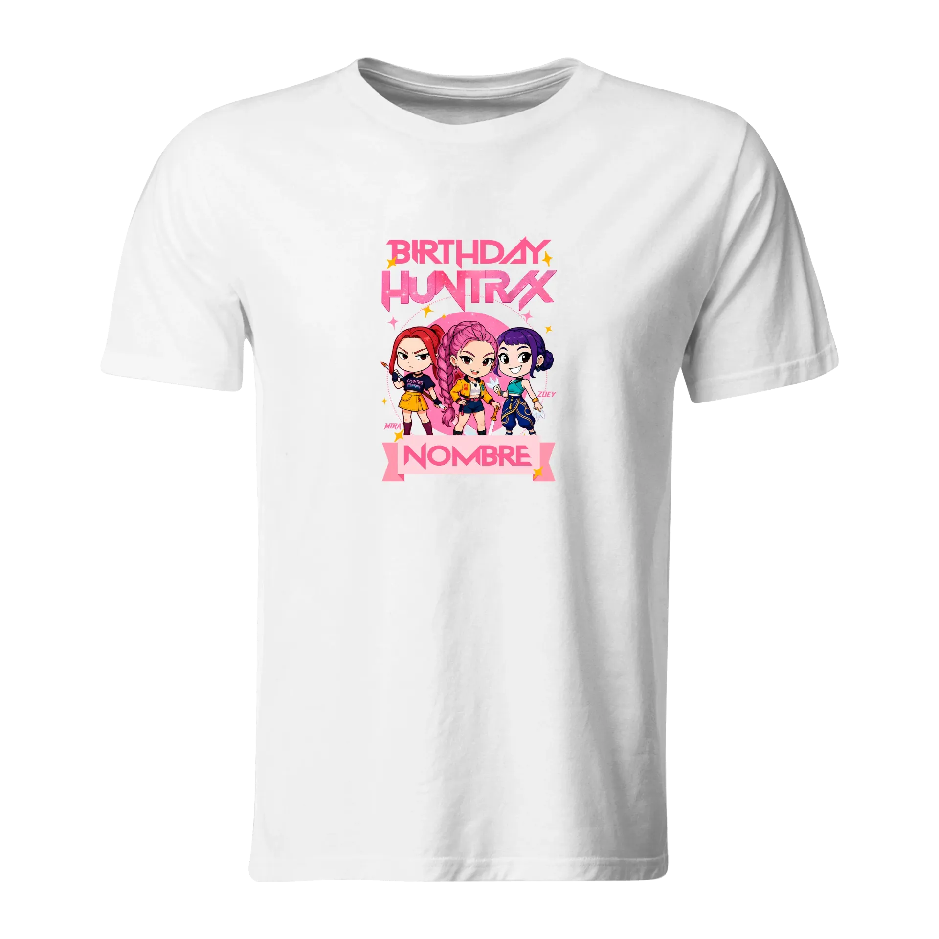 Playera Personalizada Cumpleaños Pc160. Guerreras Kpop - Saja Boys (Recto​)