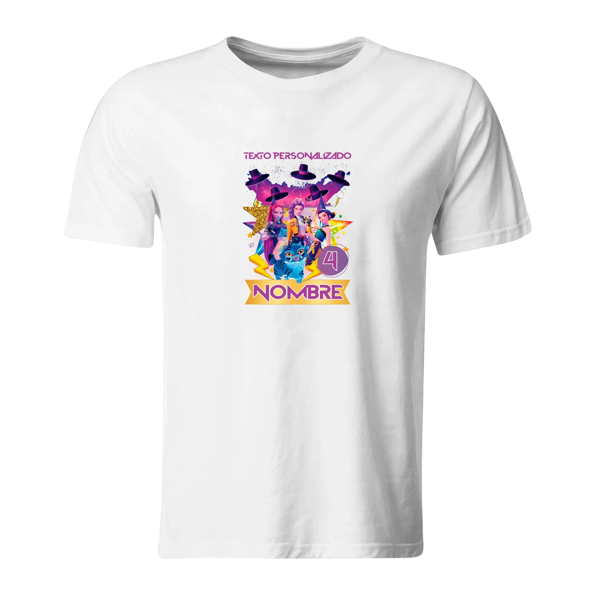 Playera Personalizada Cumpleaños Pc164. Guerreras Kpop - Saja Boys (Recto​)