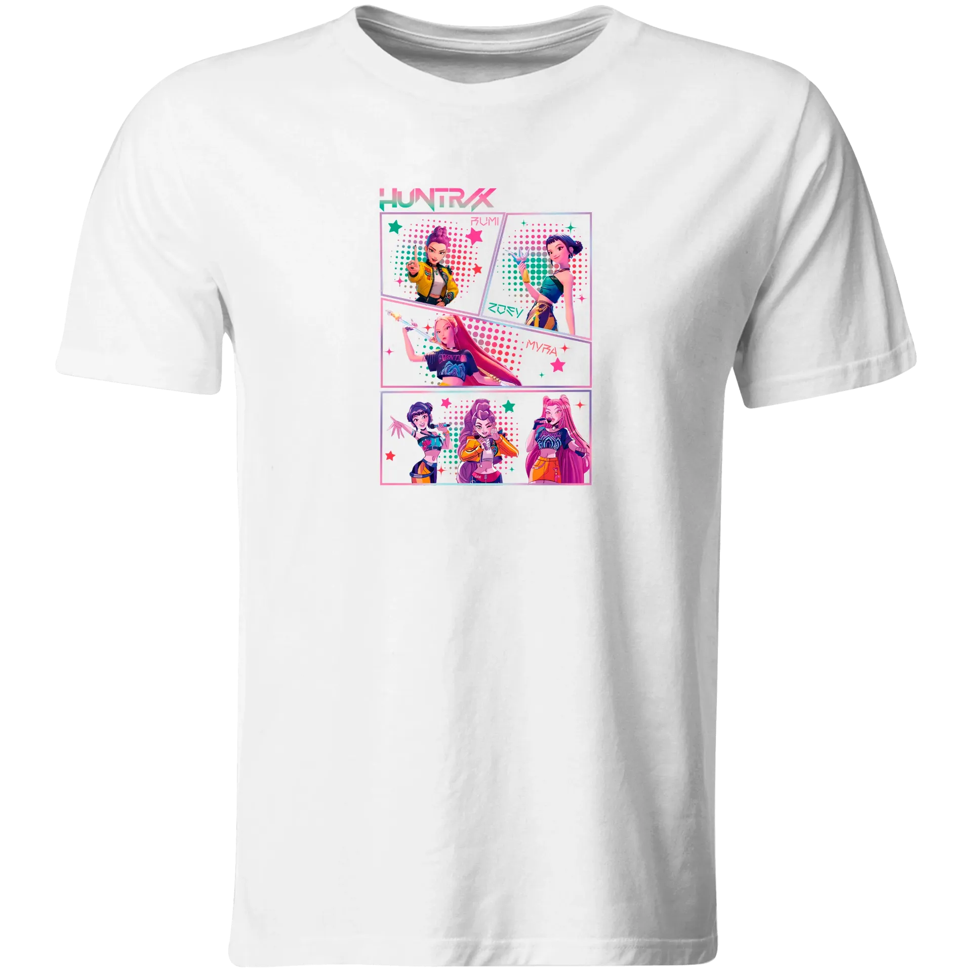 Playera lk934. Guerreras kpop Huntrix Saja boys (Recto​)