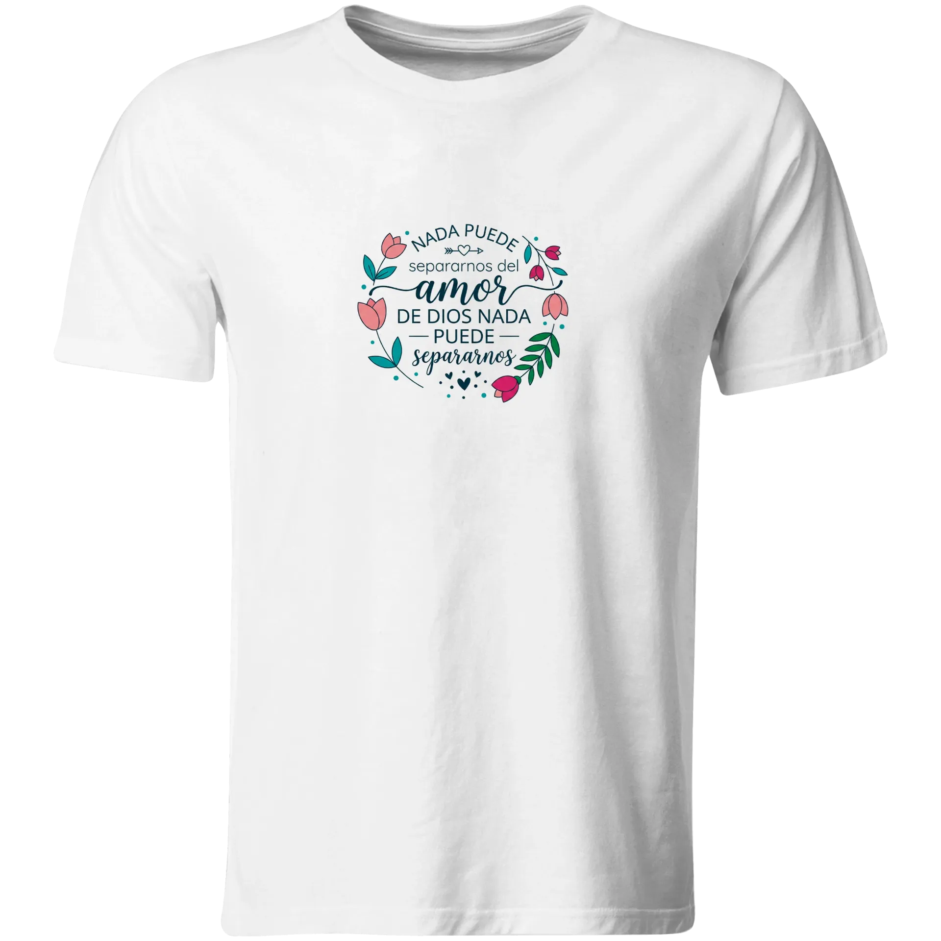 Playera Religiosa RG160. Versiculo Bíblico Cristiana Católica (Recto​)