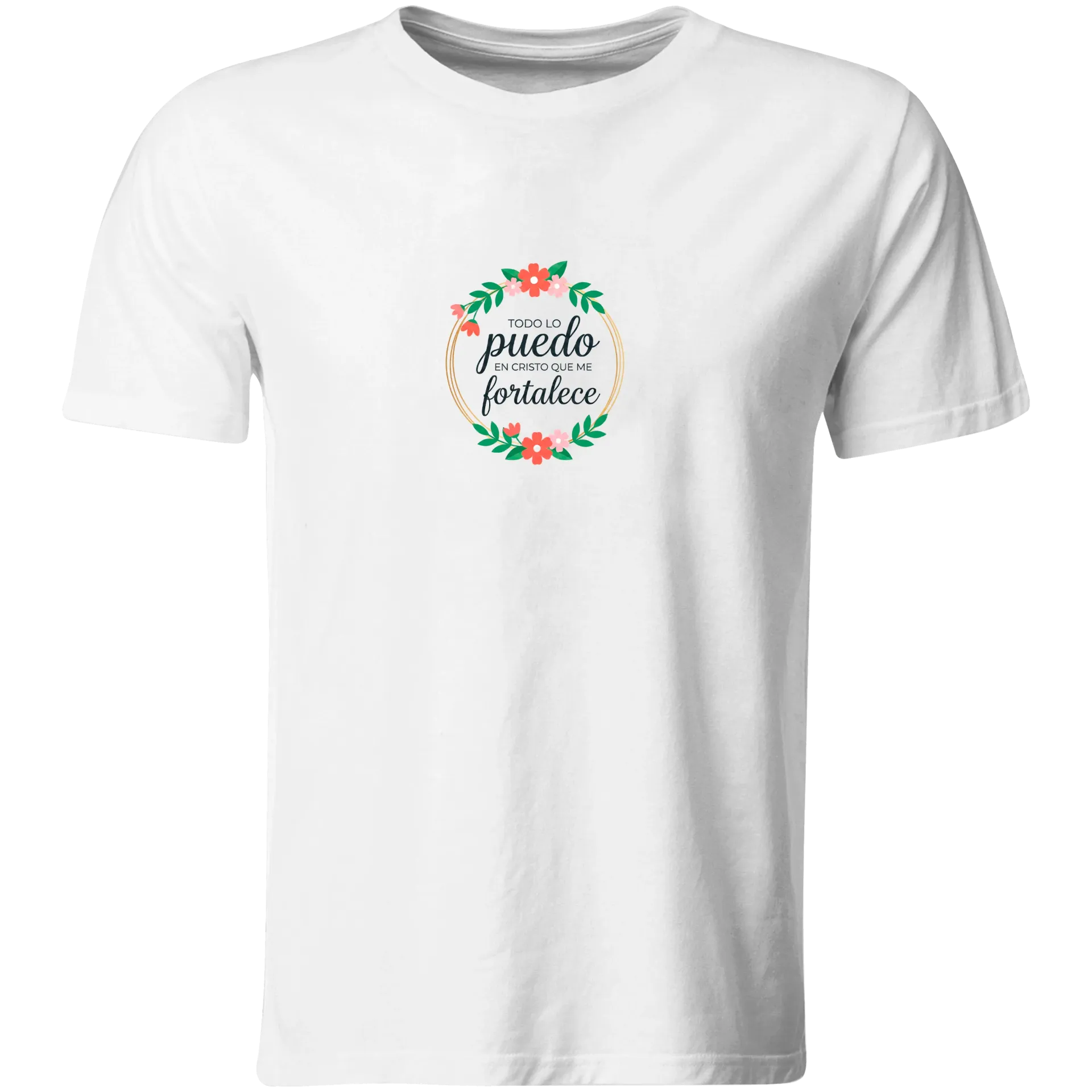 Playera Religiosa RG164. Versiculo Bíblico Cristiana Católica