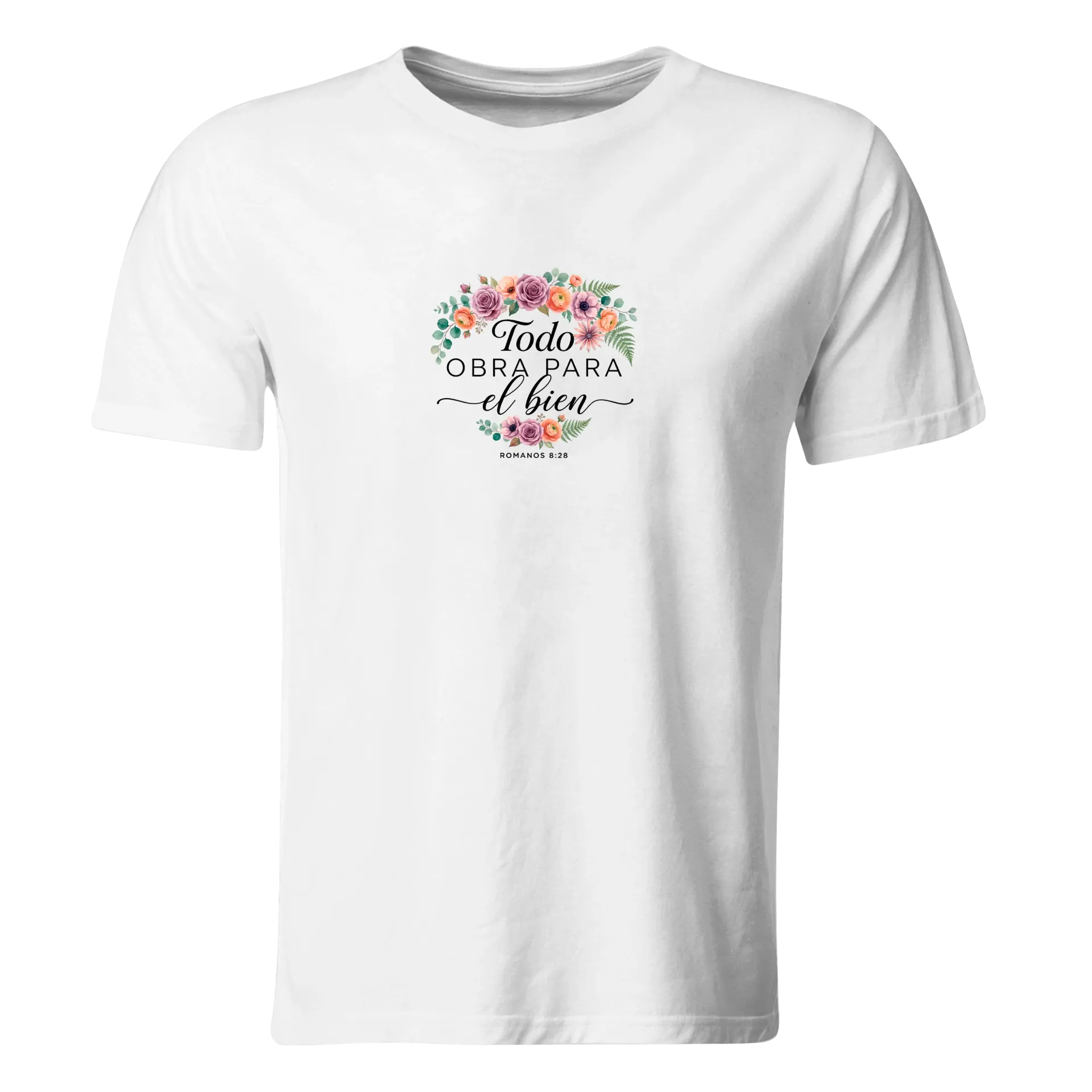 Playera Religiosa RG167. Versiculo Bíblico Cristiana Católica (Recto​)