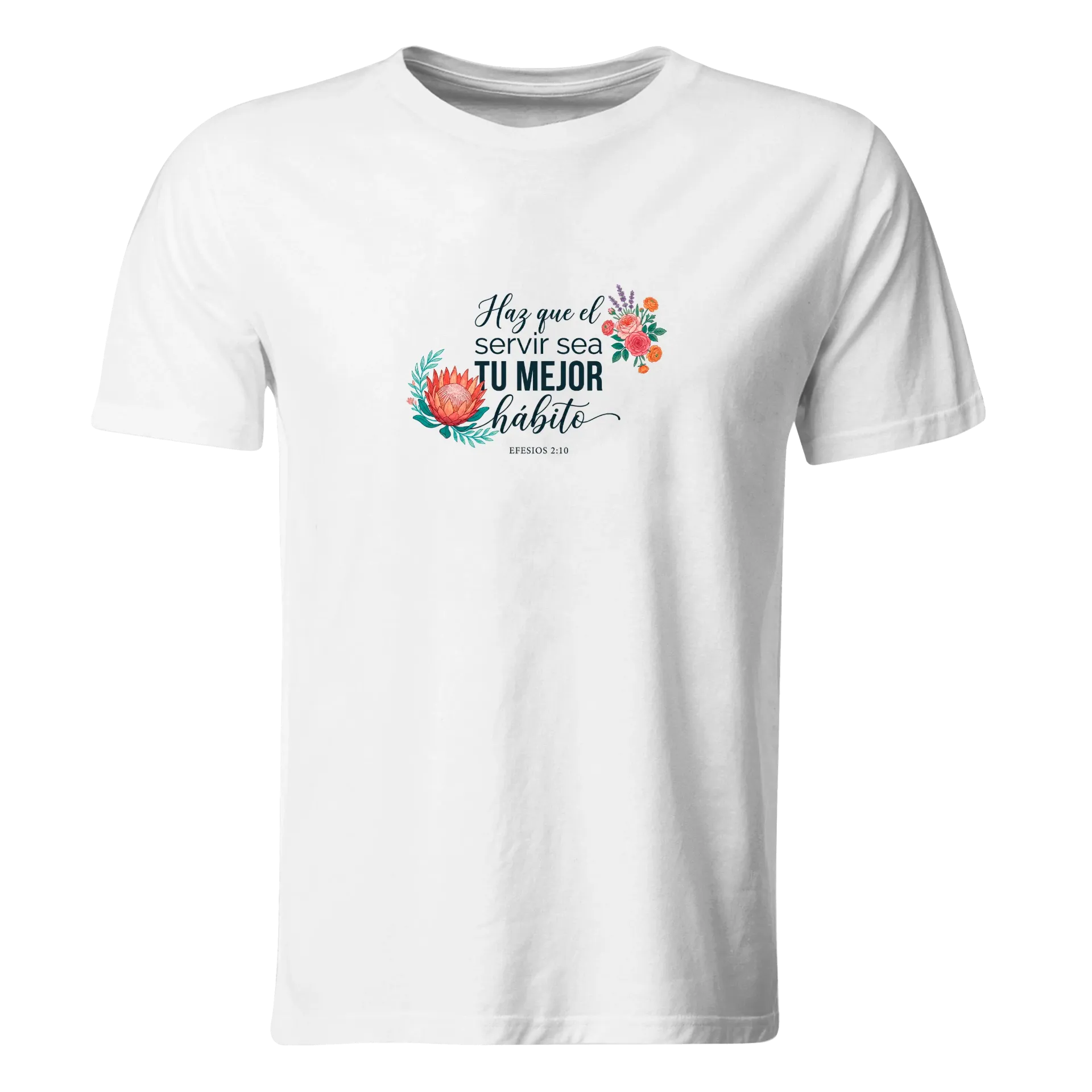 Playera Religiosa RG175. Versiculo Bíblico Cristiana Católica (Recto​)