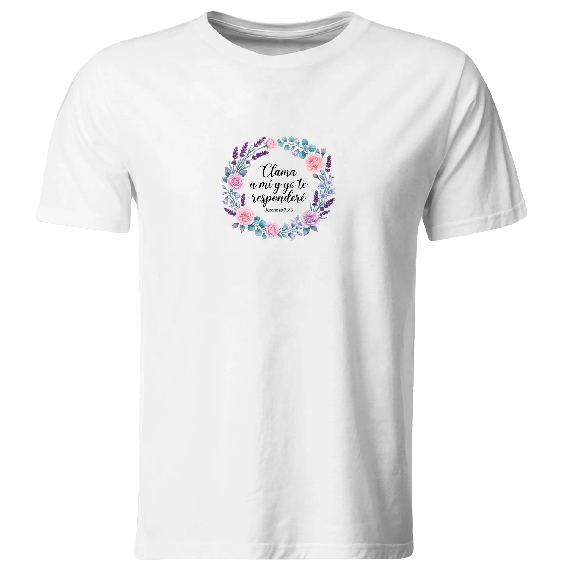 Playera Religiosa RG177. Versiculo Bíblico Cristiana Católica (Recto​)