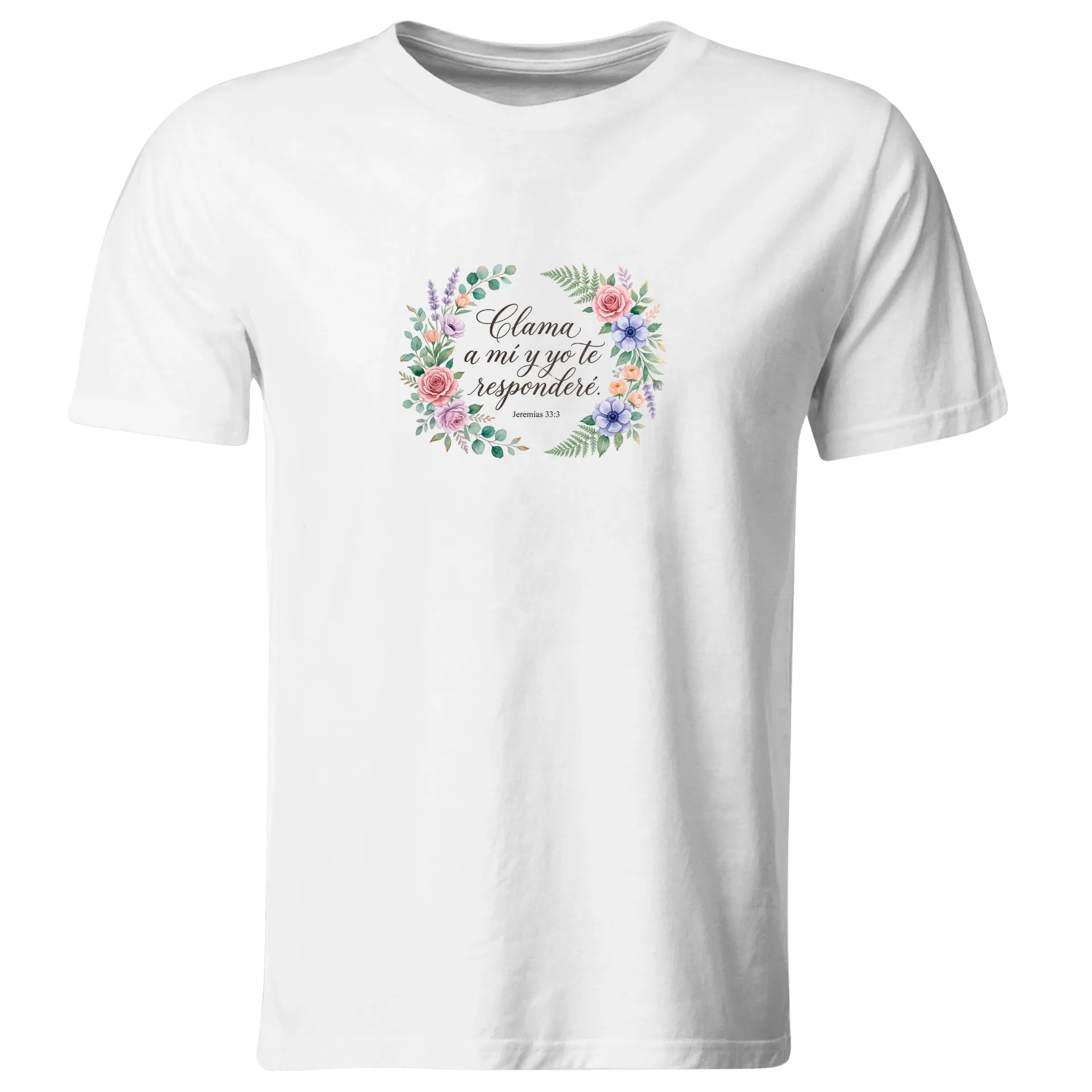 Playera Religiosa RG179. Versiculo Bíblico Cristiana Católica