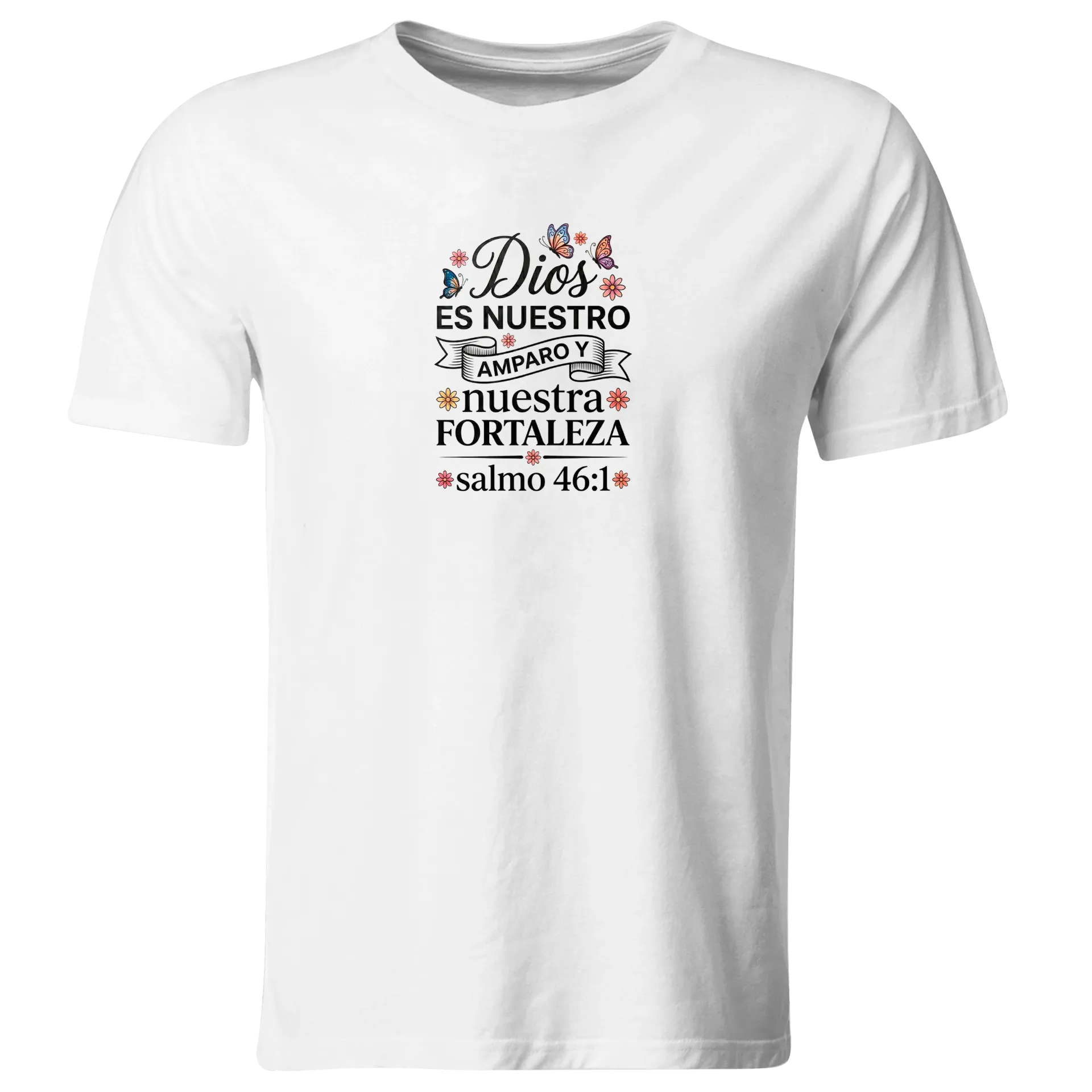 Playera Religiosa RG180. Versiculo Bíblico Cristiana Católica