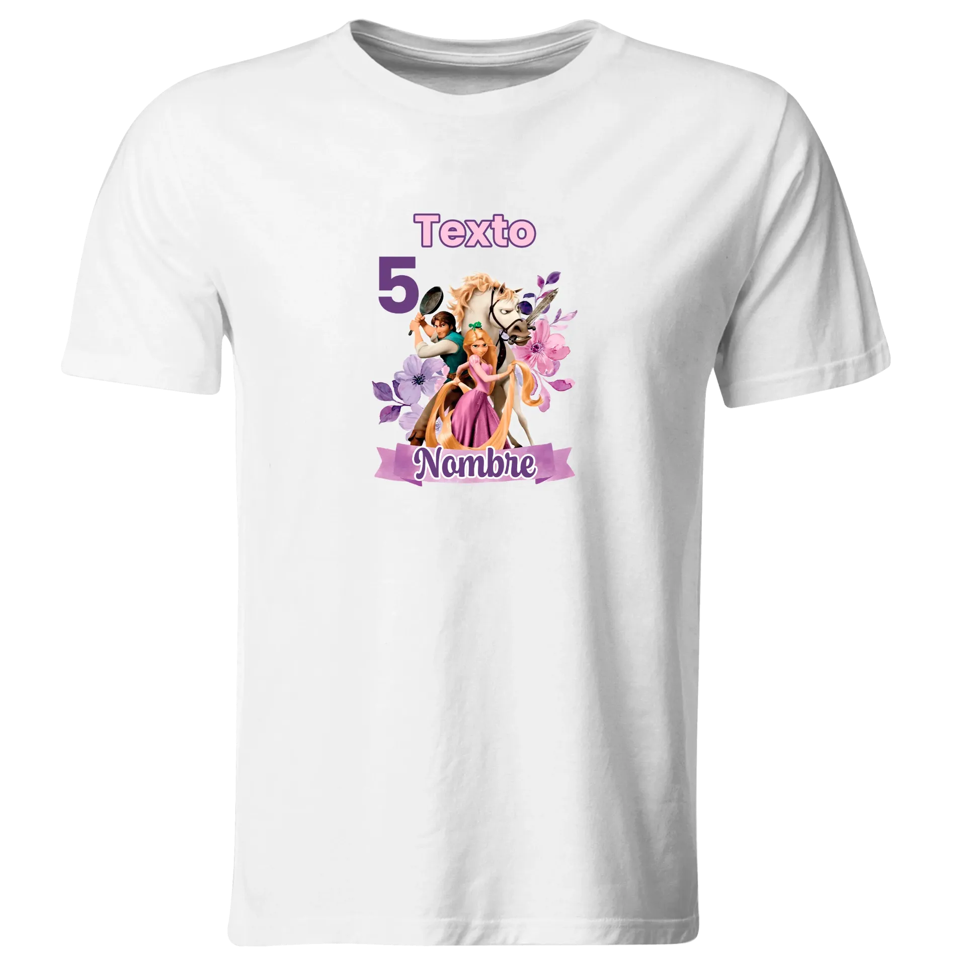 Playera Personalizada Cumpleaños Pc175. Princesa Rapunzel Enredados