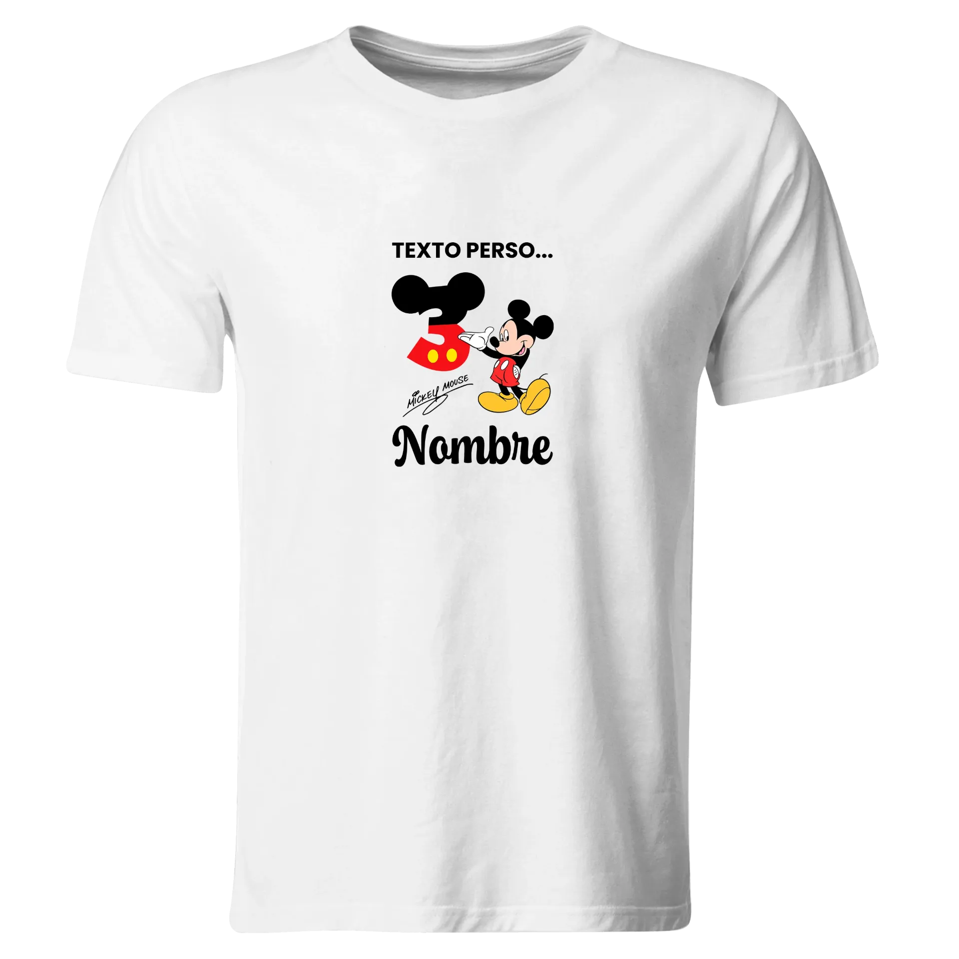 Playera Personalizada Cumpleaños Pc185. Mickey Mouse
