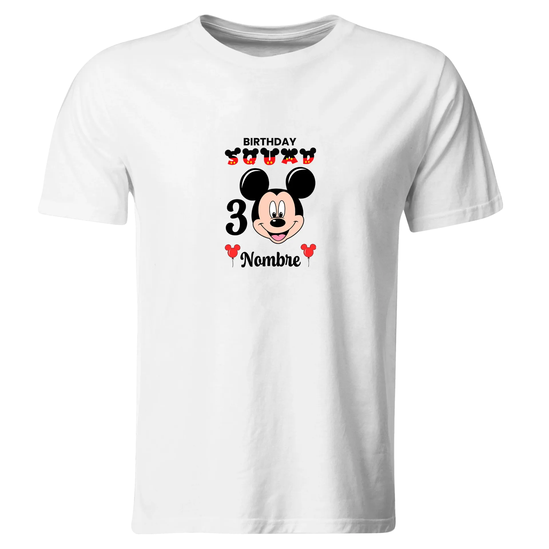 Playera Personalizada Cumpleaños Pc189. Mickey Mouse