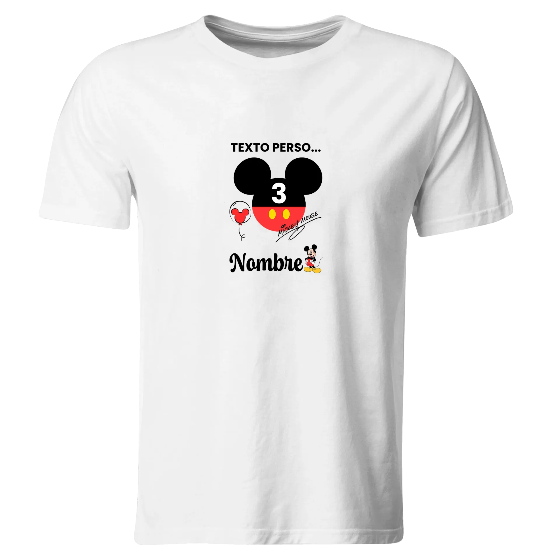 Playera Personalizada Cumpleaños Pc191. Mickey Mouse