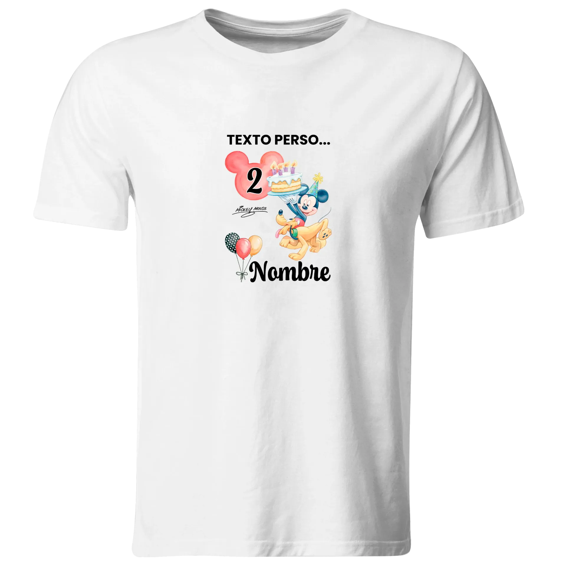 Playera Personalizada Cumpleaños Pc203. Mickey Mouse