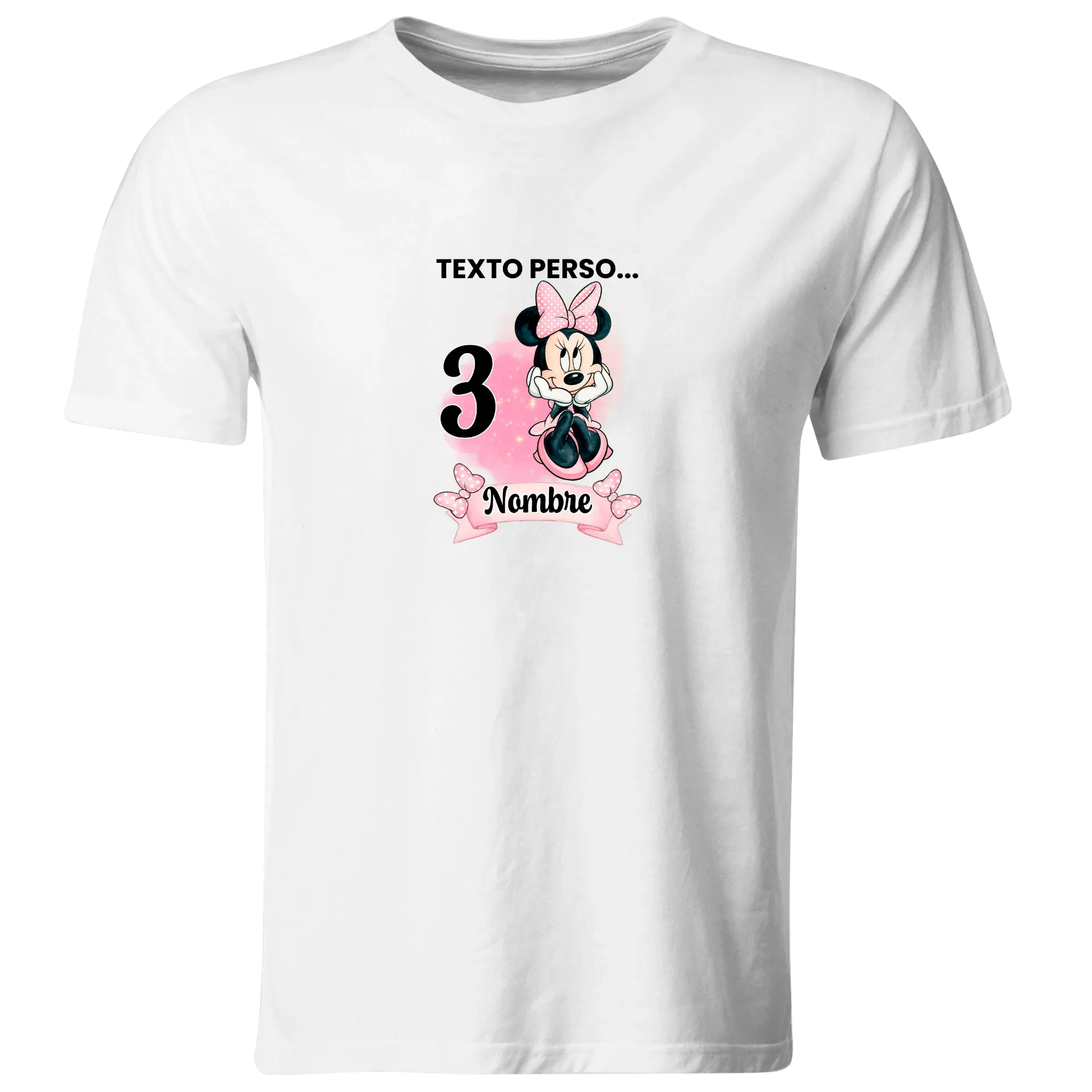 Playera Personalizada Cumpleaños Pc210. Minnie Mouse