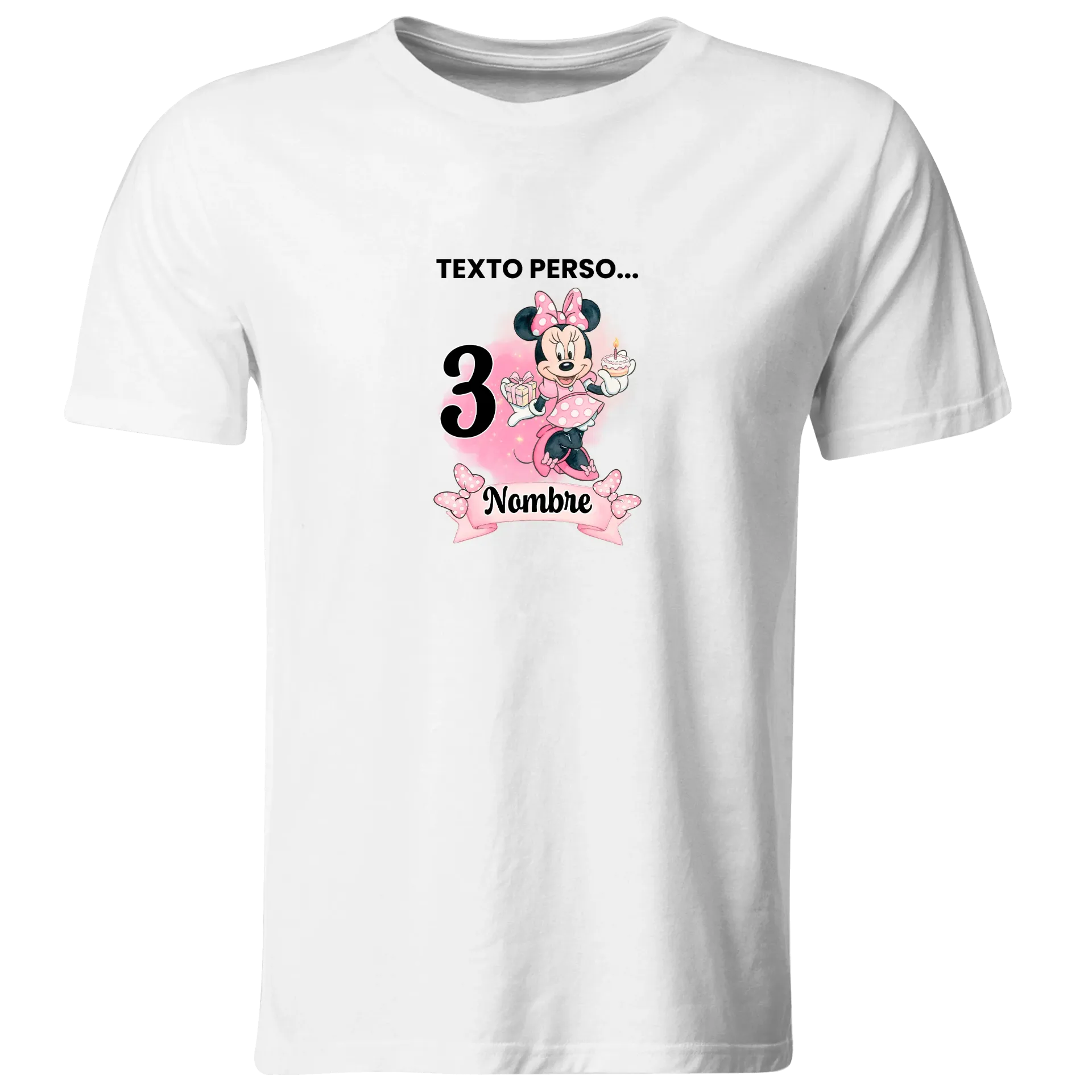 Playera Personalizada Cumpleaños Pc214. Minnie Mouse