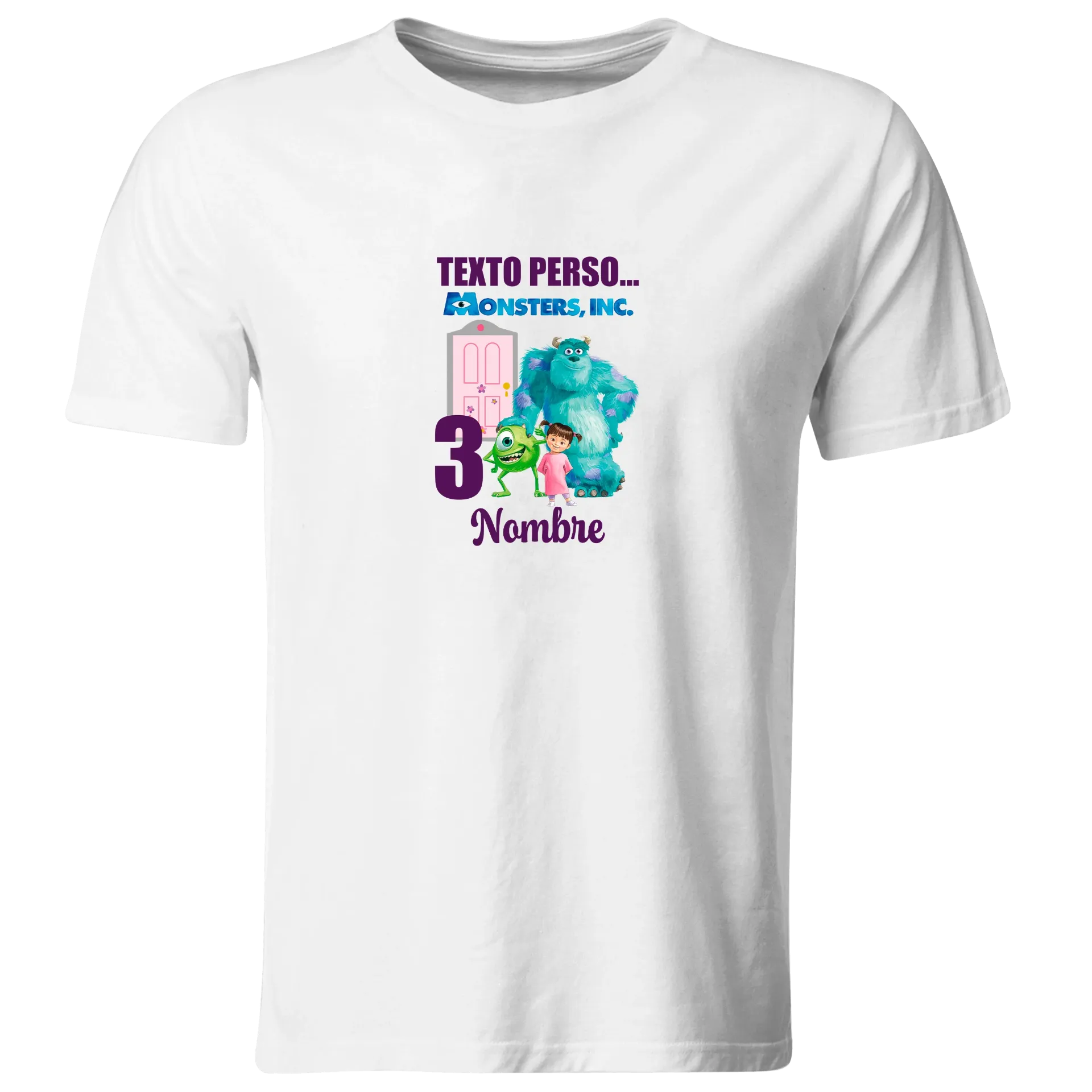 Playera Personalizada Cumpleaños Pc220. Monster Inc Universal