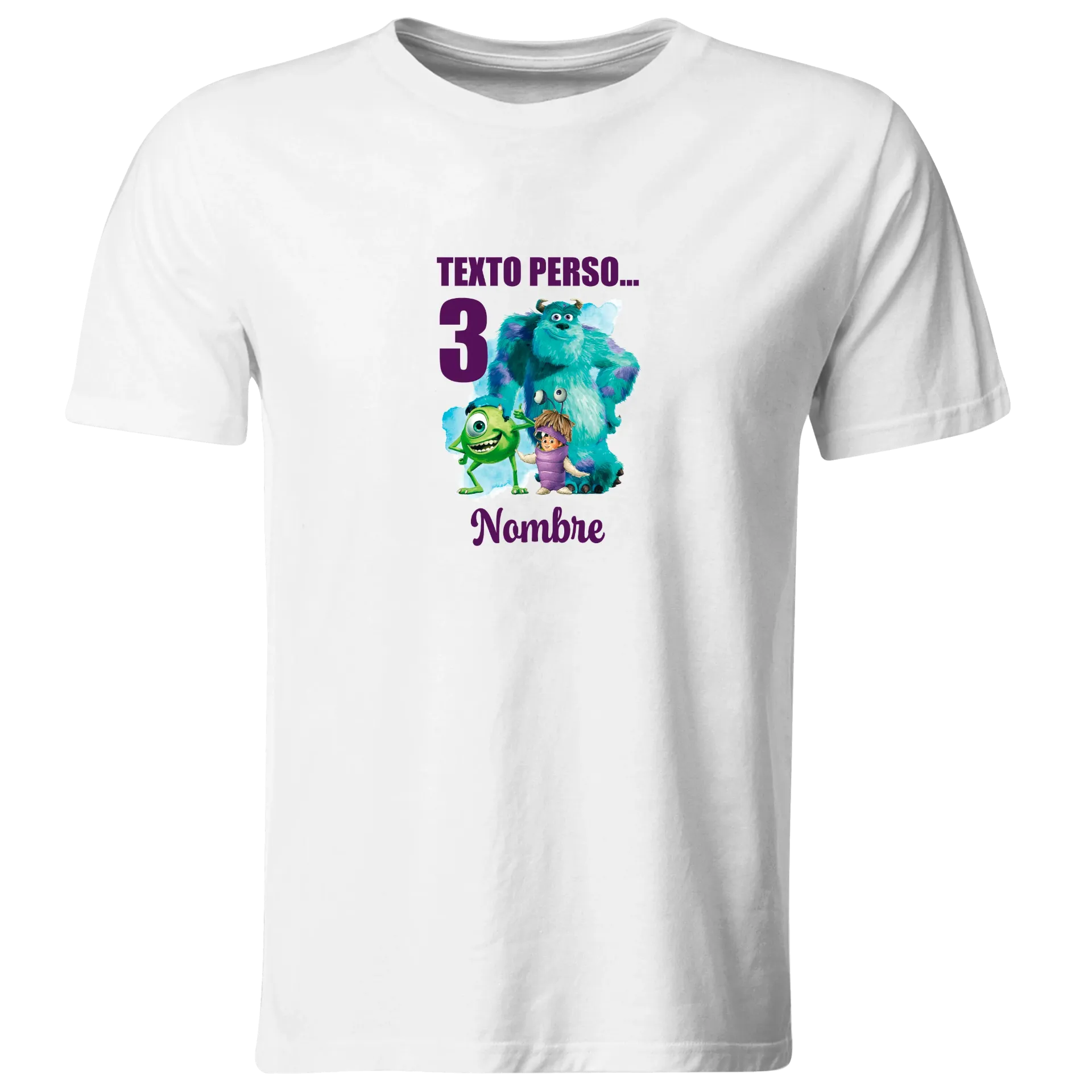 Playera Personalizada Cumpleaños Pc221. Monster Inc Universal