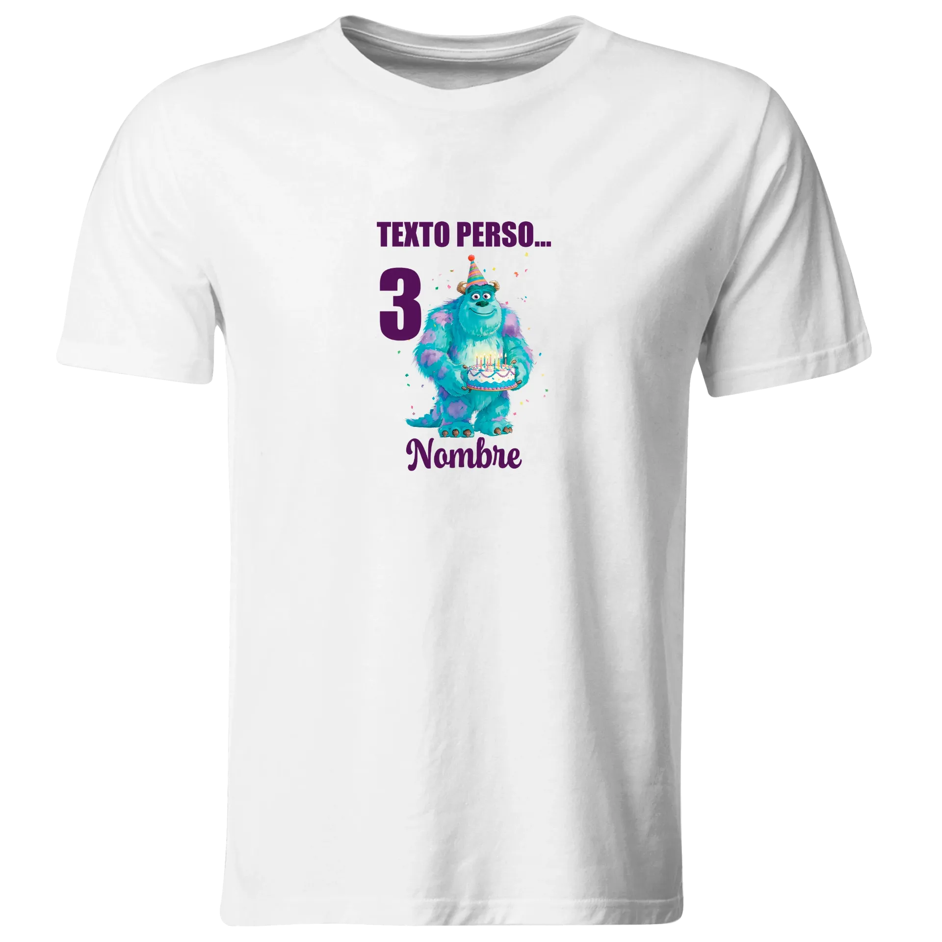 Playera Personalizada Cumpleaños Pc225. Monster Inc Universal
