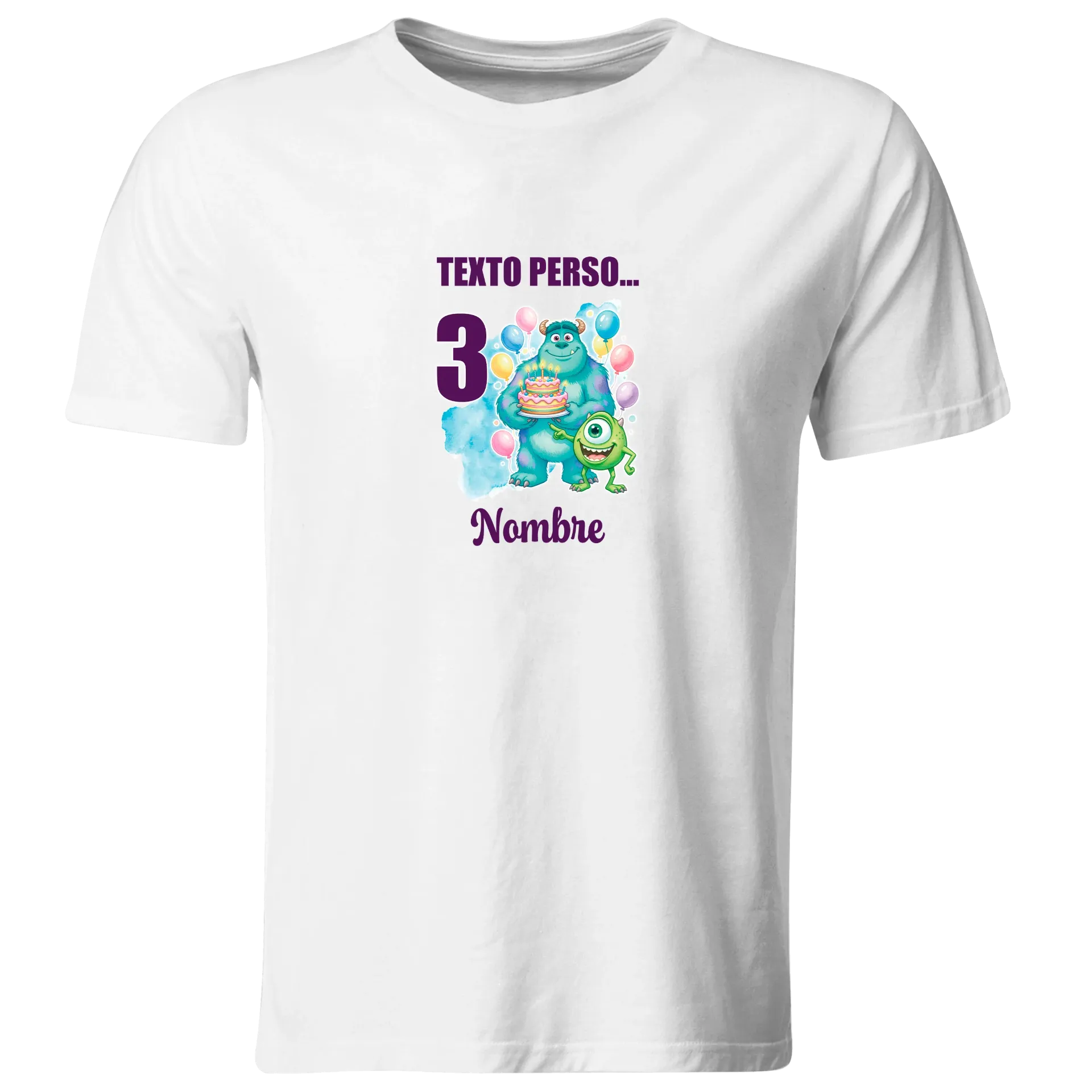 Playera Personalizada Cumpleaños Pc228. Monster Inc Universal