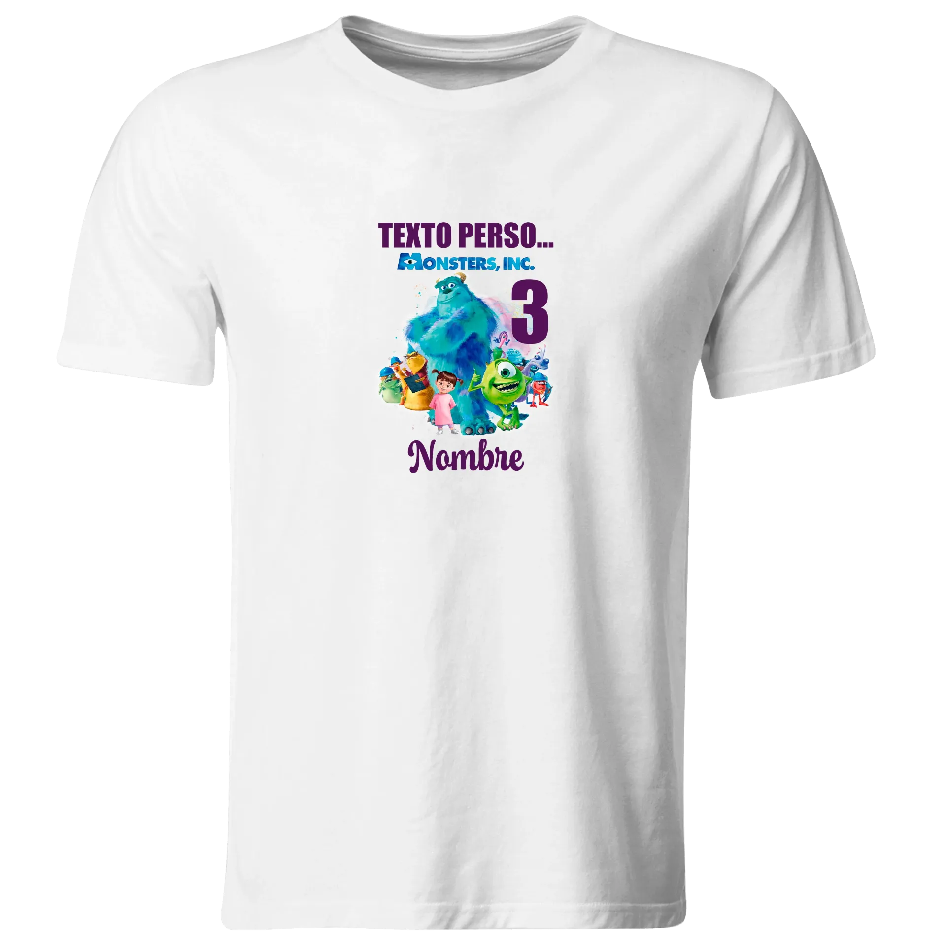 Playera Personalizada Cumpleaños Pc240. Monster Inc Universal