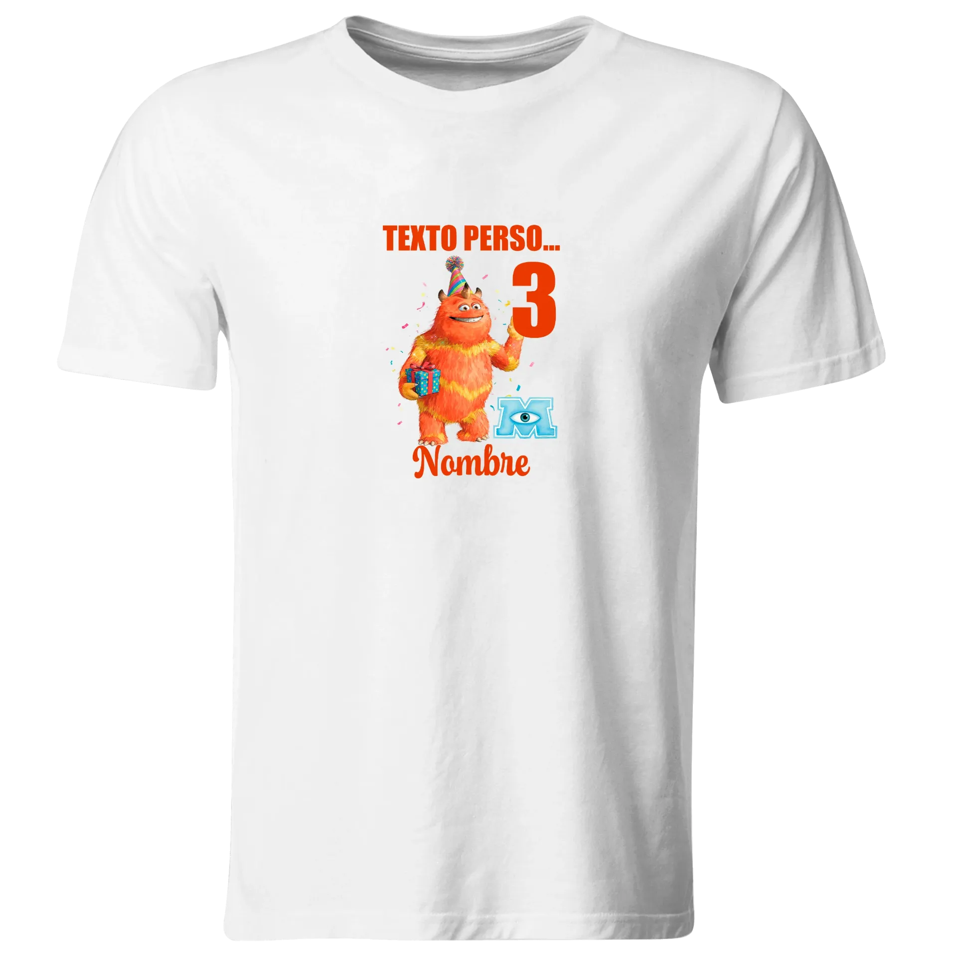 Playera Personalizada Cumpleaños Pc241. Monster Inc Universal