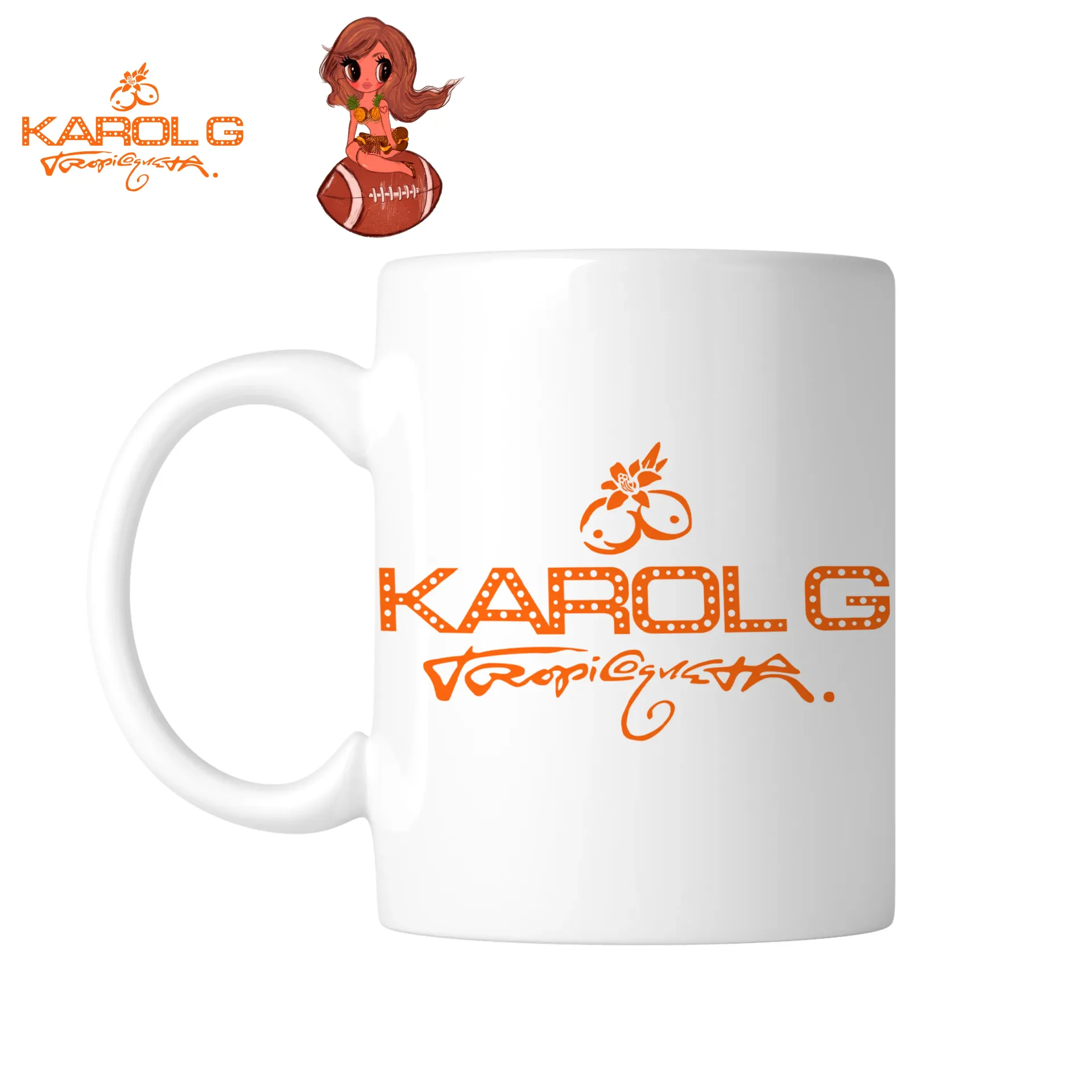 Taza 11 Oz LK999. Karol G. No me arrepiento de sentir tanto (Con nombre)