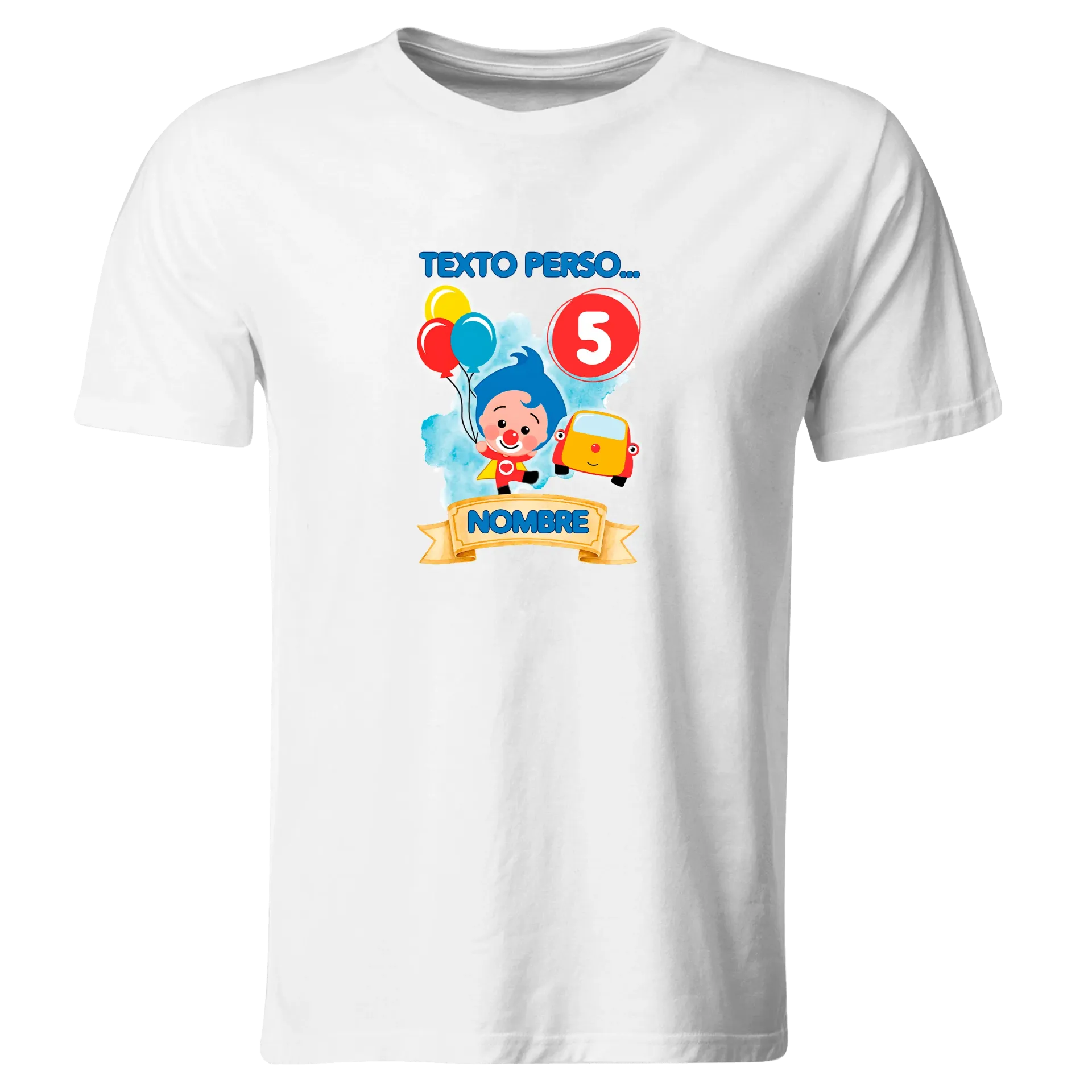 Playera Personalizada Cumpleaños Pc272. Plim Payaso Circo Plim