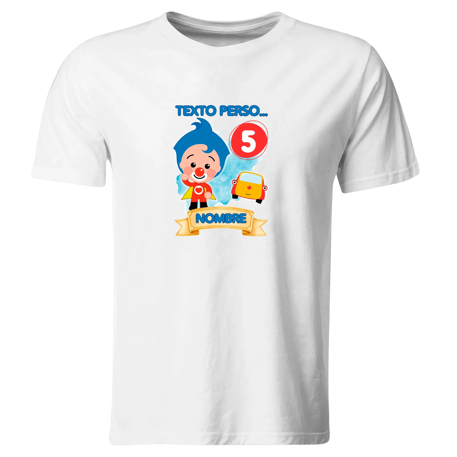 Playera Personalizada Cumpleaños Pc273. Plim Payaso Circo Plim