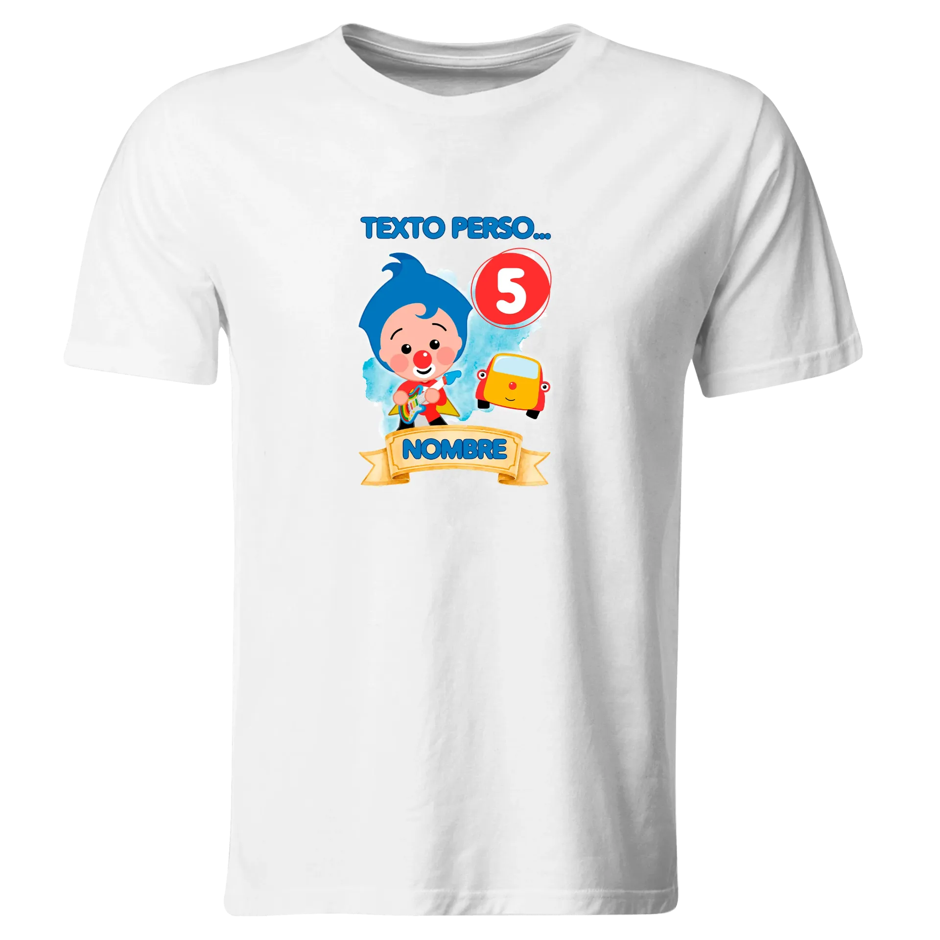 Playera Personalizada Cumpleaños Pc275. Plim Payaso Circo Plim