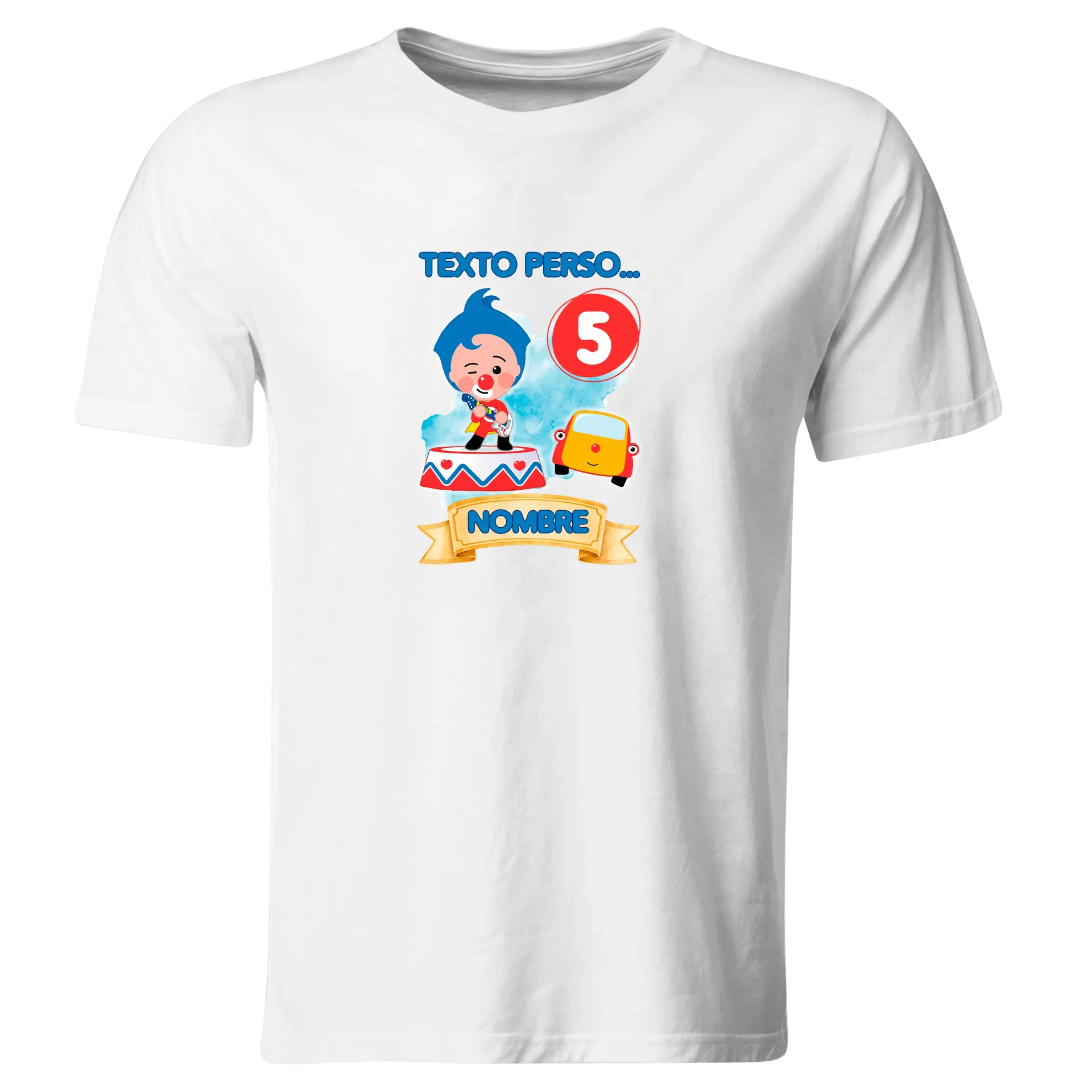Playera Personalizada Cumpleaños Pc276. Plim Payaso Circo Plim