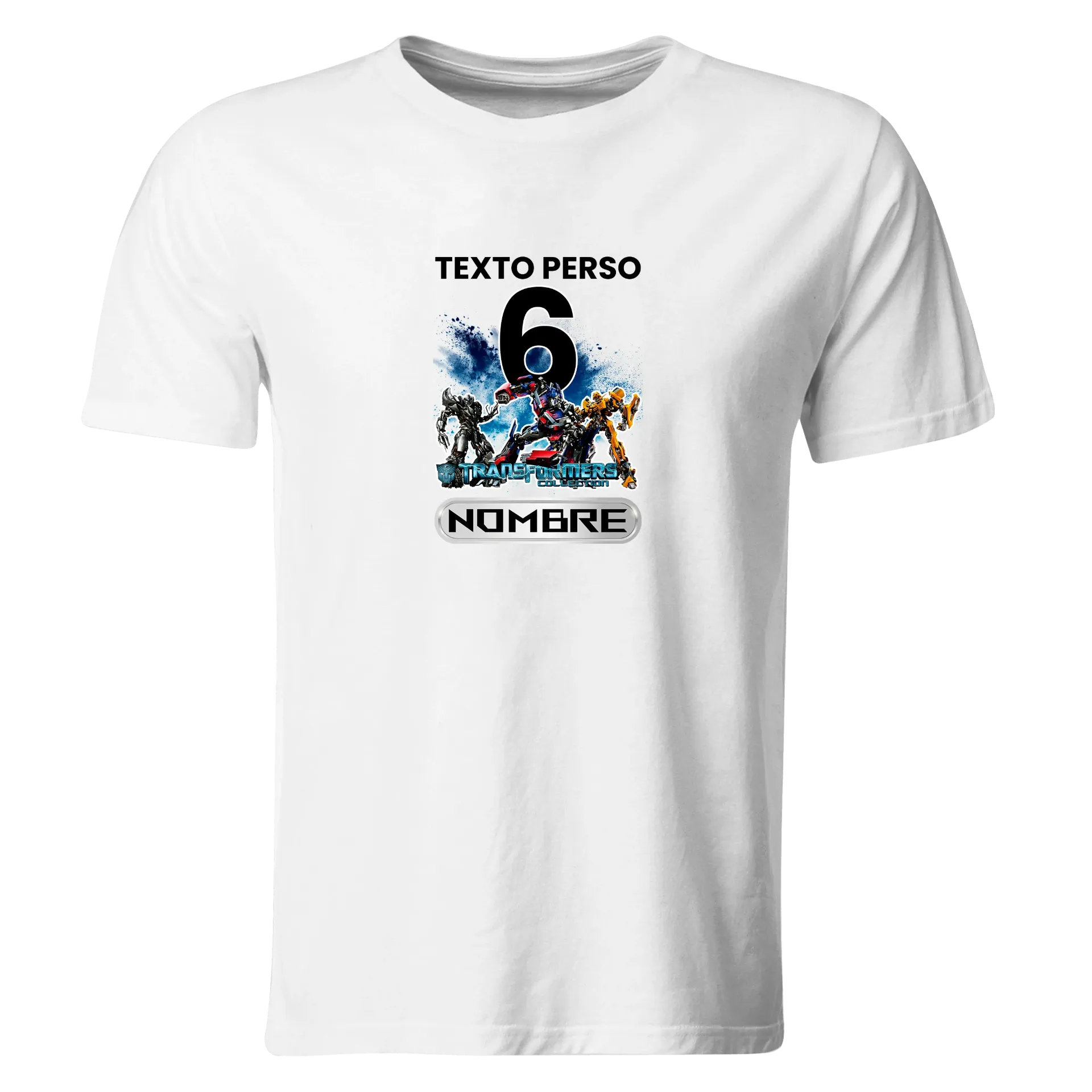 Playera Personalizada Cumpleaños Pc289. Transformers