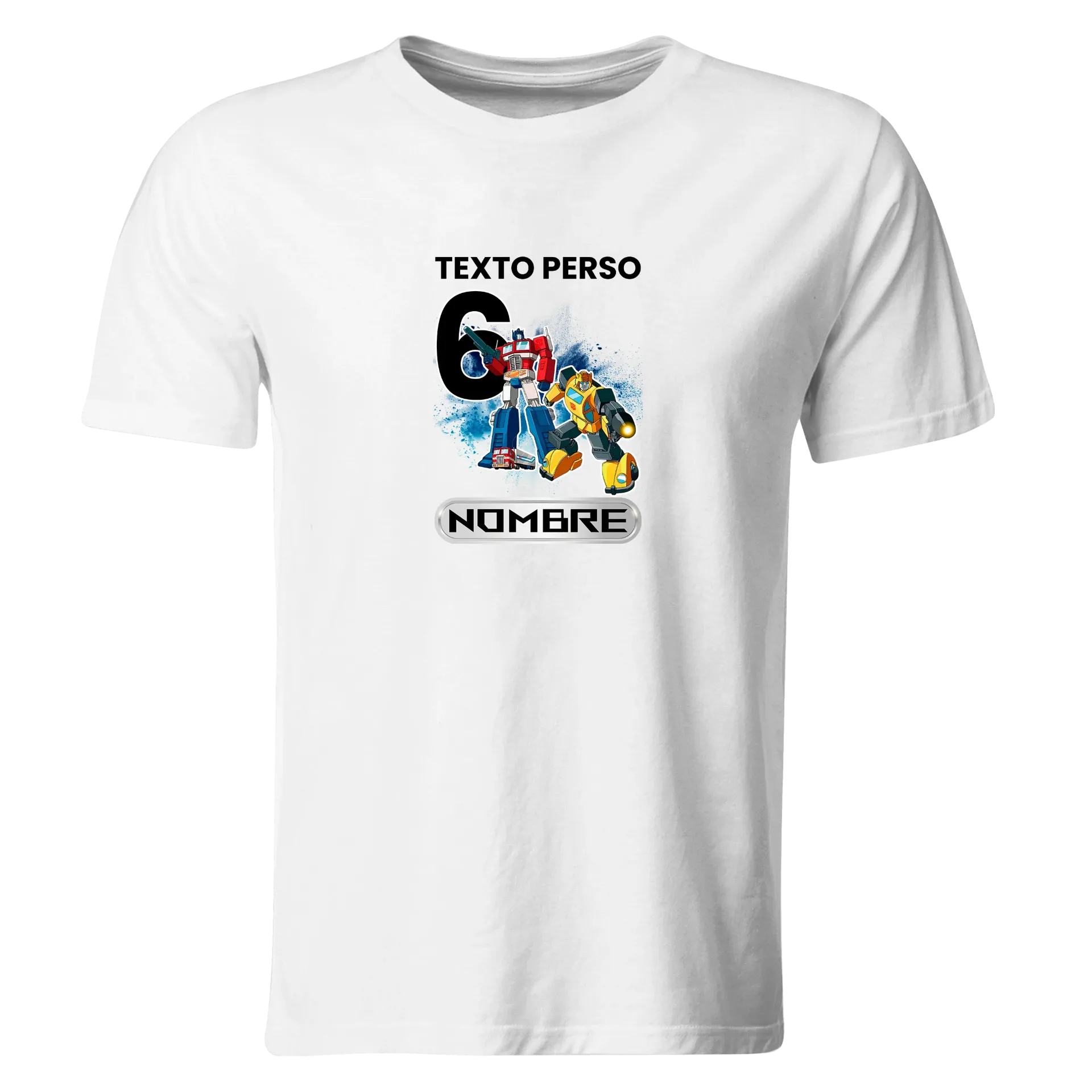 Playera Personalizada Cumpleaños Pc290. Transformers