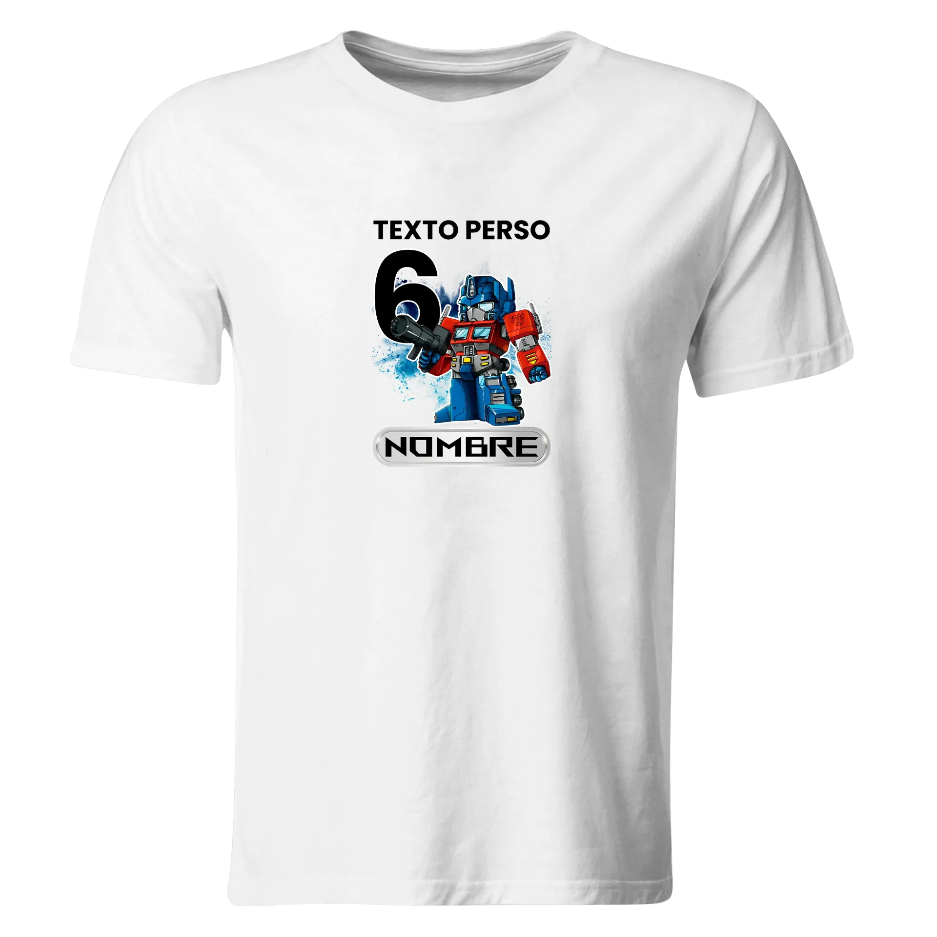 Playera Personalizada Cumpleaños Pc297. Transformers
