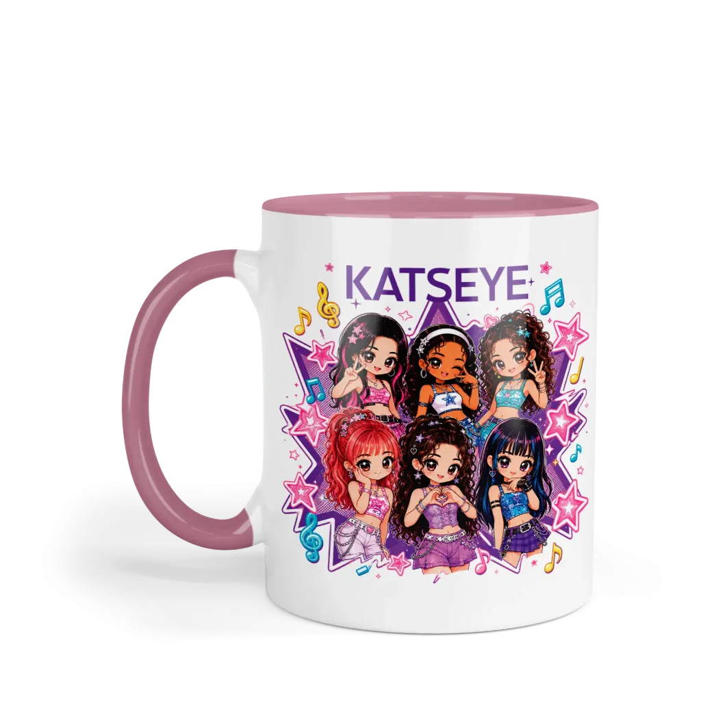 Taza 11 Oz LK1021. Katseye Eyekons