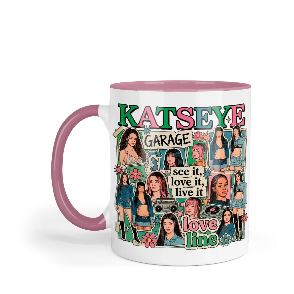 Taza 11 Oz LK1022. Katseye Eyekons